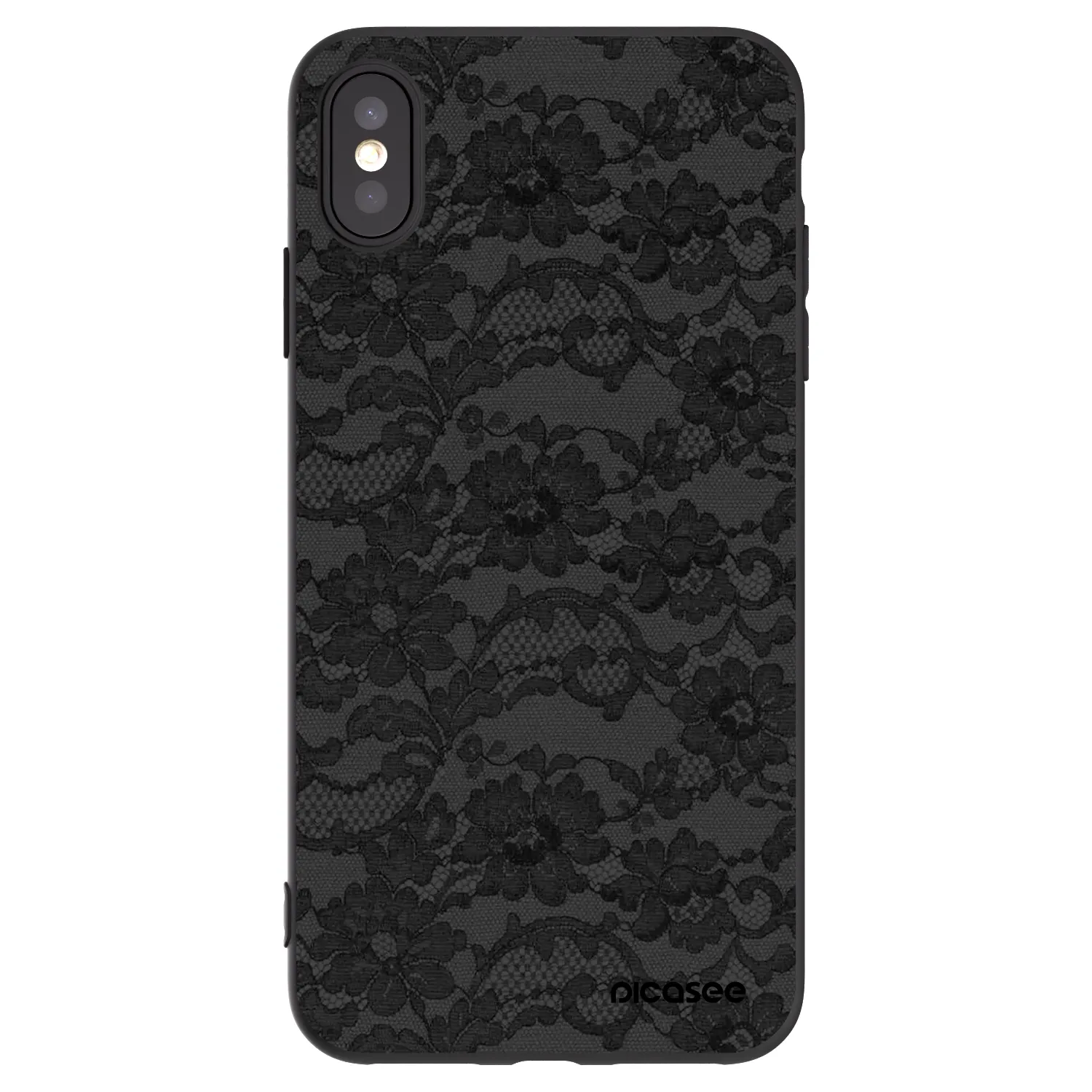 Picasee Apple iPhone XS Max Hülle - Schwarzes Silikon - Dark Elegance