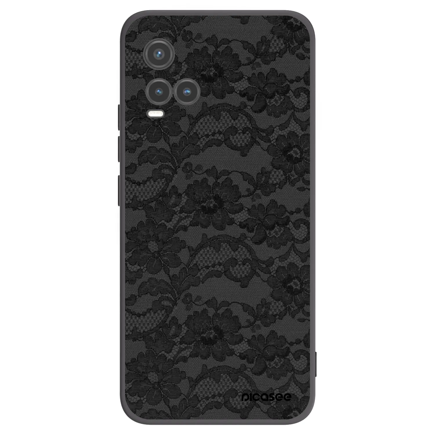 Picasee Vivo Y33s Hülle - Schwarzes Silikon - Dark Elegance