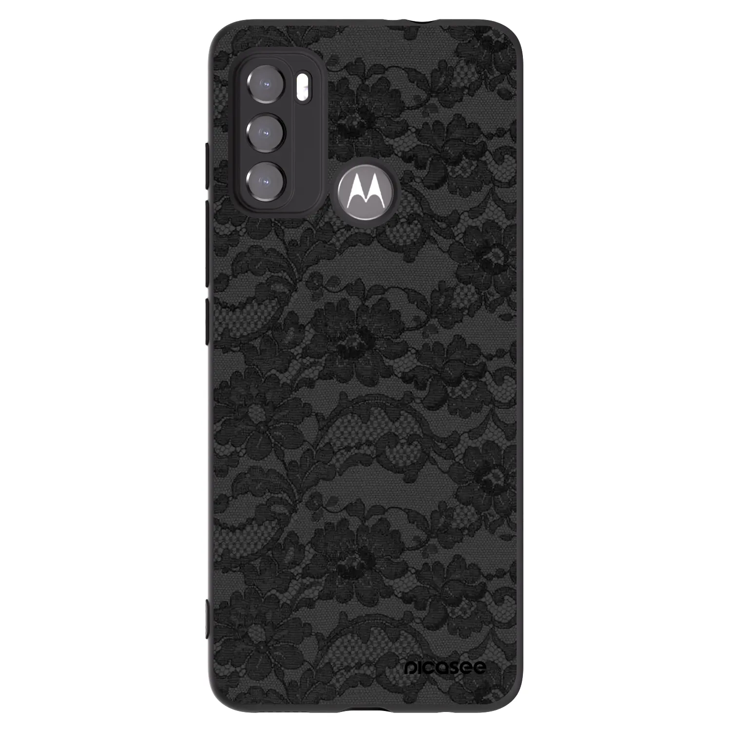 Picasee Motorola Moto G60 Hülle - Schwarzes Silikon - Dark Elegance