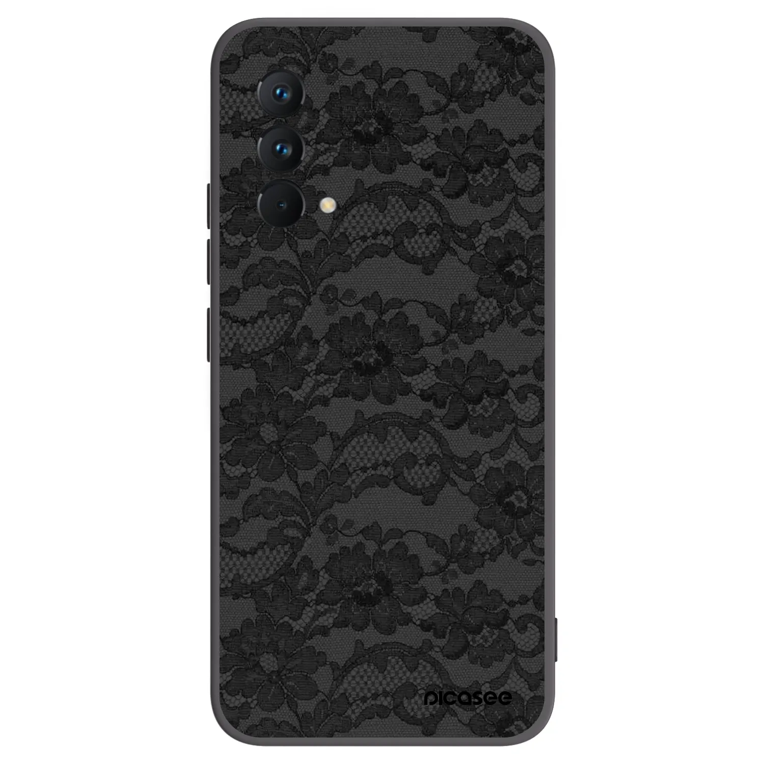Picasee Realme GT Master Edition 5G Hülle - Schwarzes Silikon - Dark Elegance