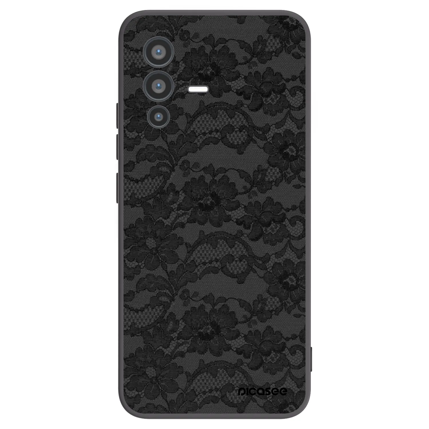 Picasee Vivo V23 5G Hülle - Schwarzes Silikon - Dark Elegance