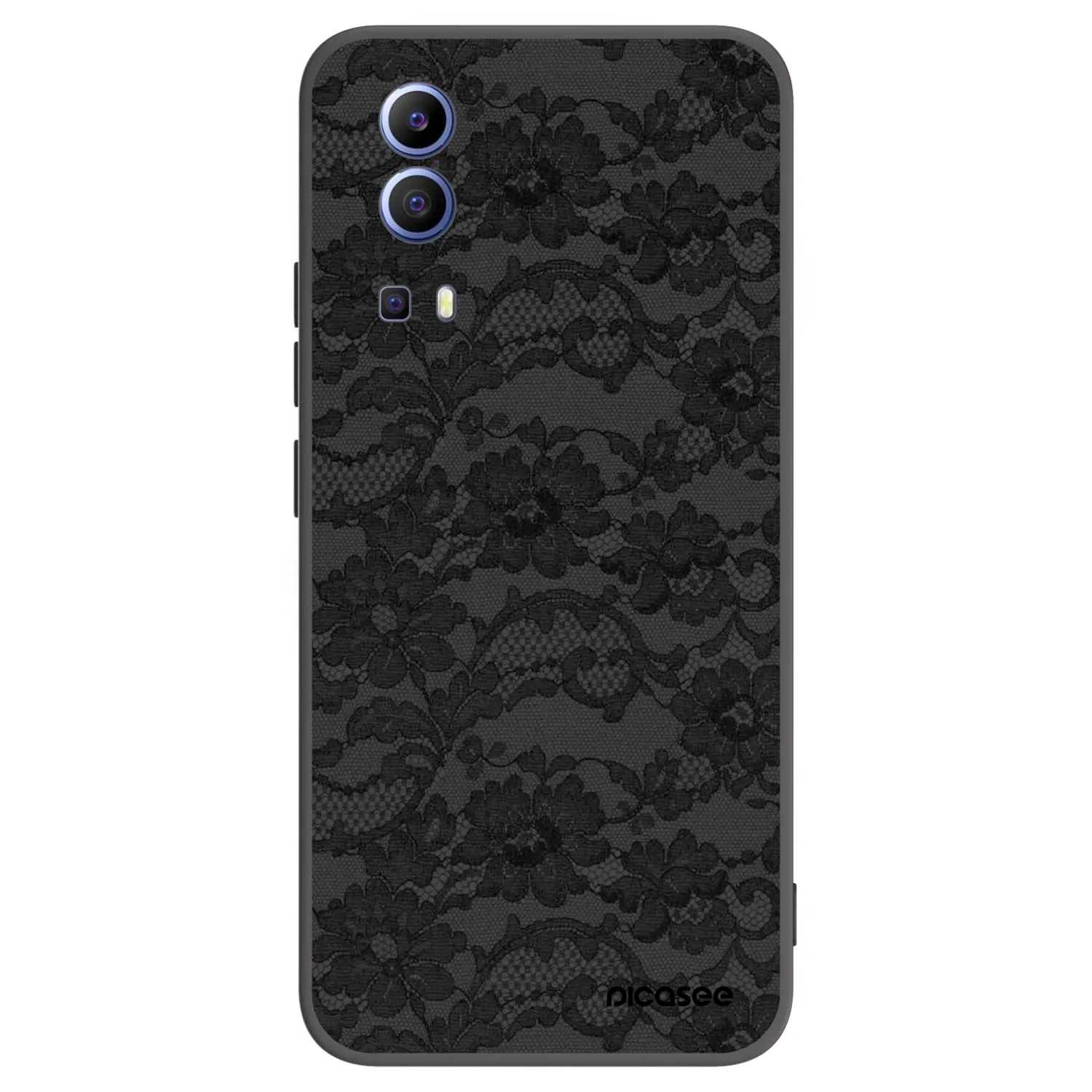 Picasee Vivo Y52 5G Hülle - Schwarzes Silikon - Dark Elegance