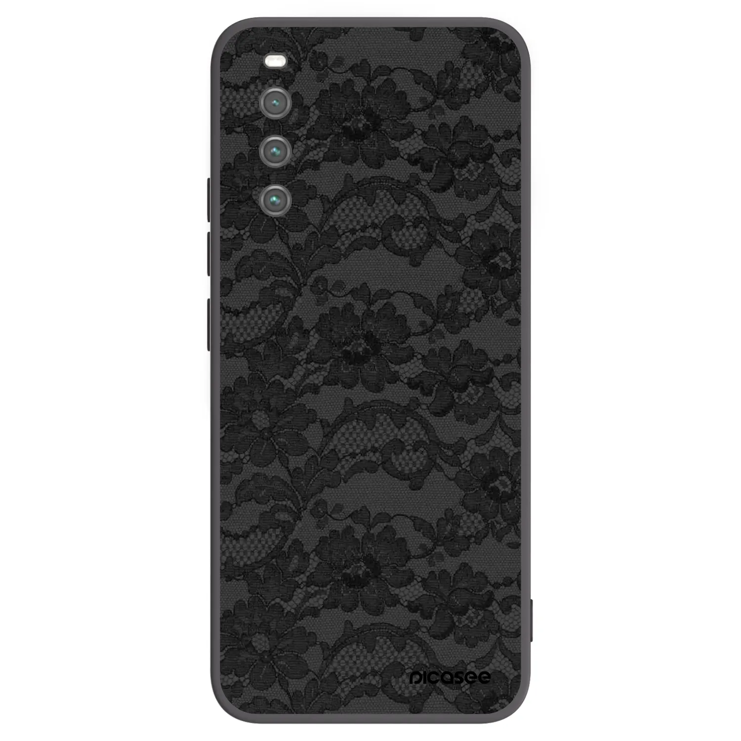 Picasee Sony Xperia 10 IV 5G Hülle - Schwarzes Silikon - Dark Elegance