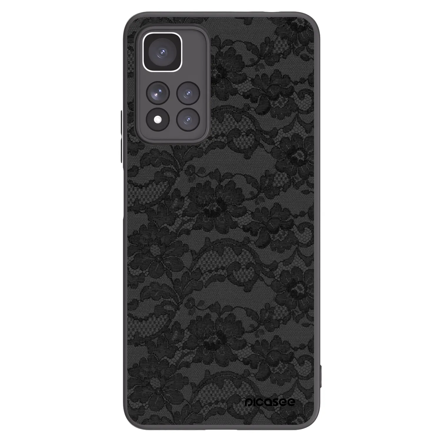 Picasee Xiaomi Redmi Note 11 Pro+ 5G Hülle - Schwarzes Silikon - Dark Elegance