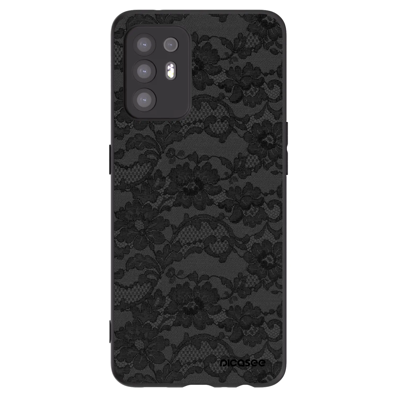 Picasee OPPO A94 5G Hülle - Schwarzes Silikon - Dark Elegance