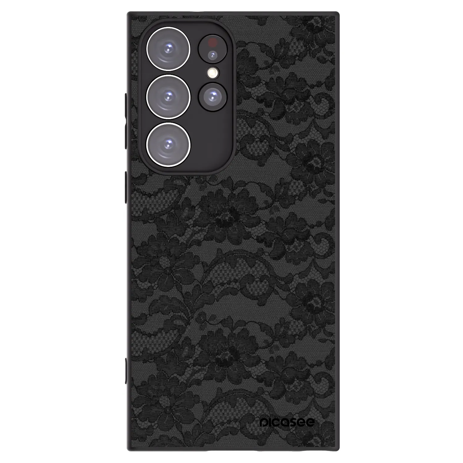 Picasee Samsung Galaxy S23 Ultra 5G Hülle - Schwarzes Silikon - Dark Elegance