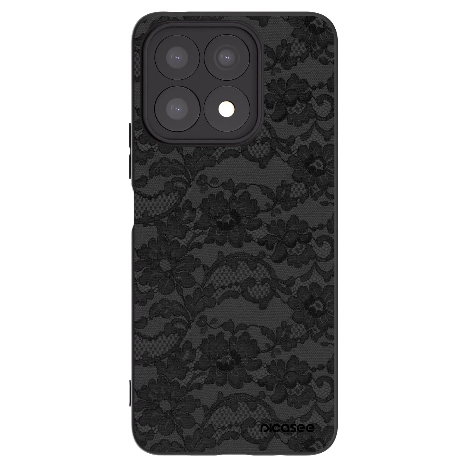 Picasee Honor X8a Hülle - Schwarzes Silikon - Dark Elegance