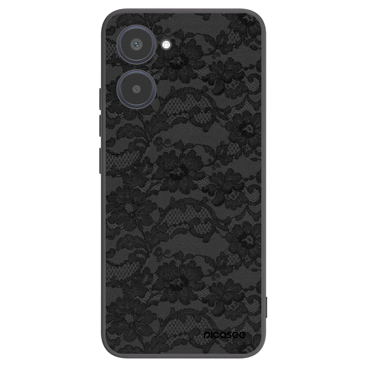 Picasee Realme 10 4G Hülle - Schwarzes Silikon - Dark Elegance