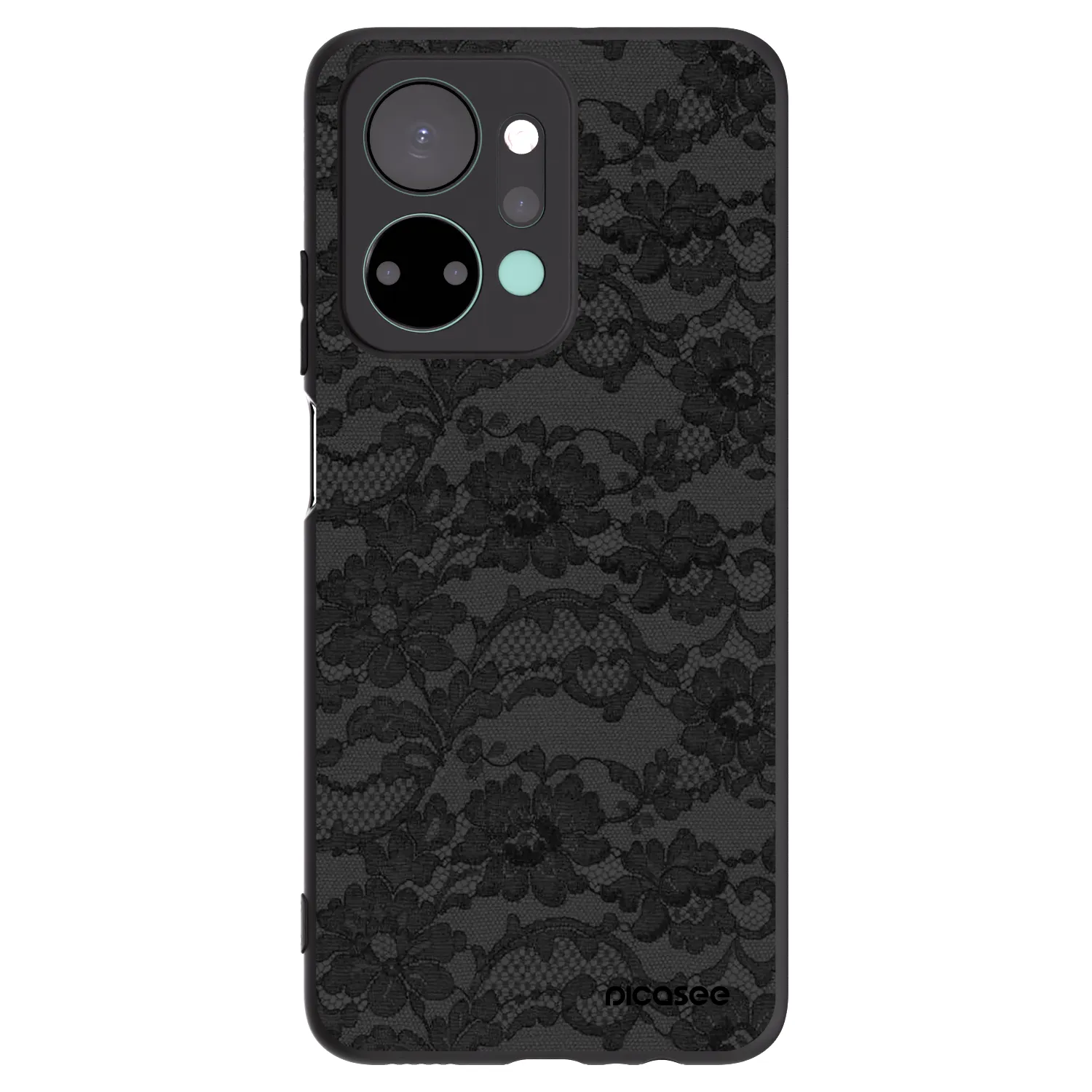 Picasee Honor X7a Hülle - Schwarzes Silikon - Dark Elegance