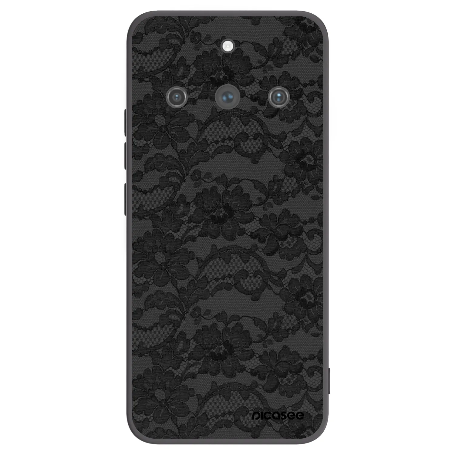 Picasee Realme 11 Pro+ Hülle - Schwarzes Silikon - Dark Elegance