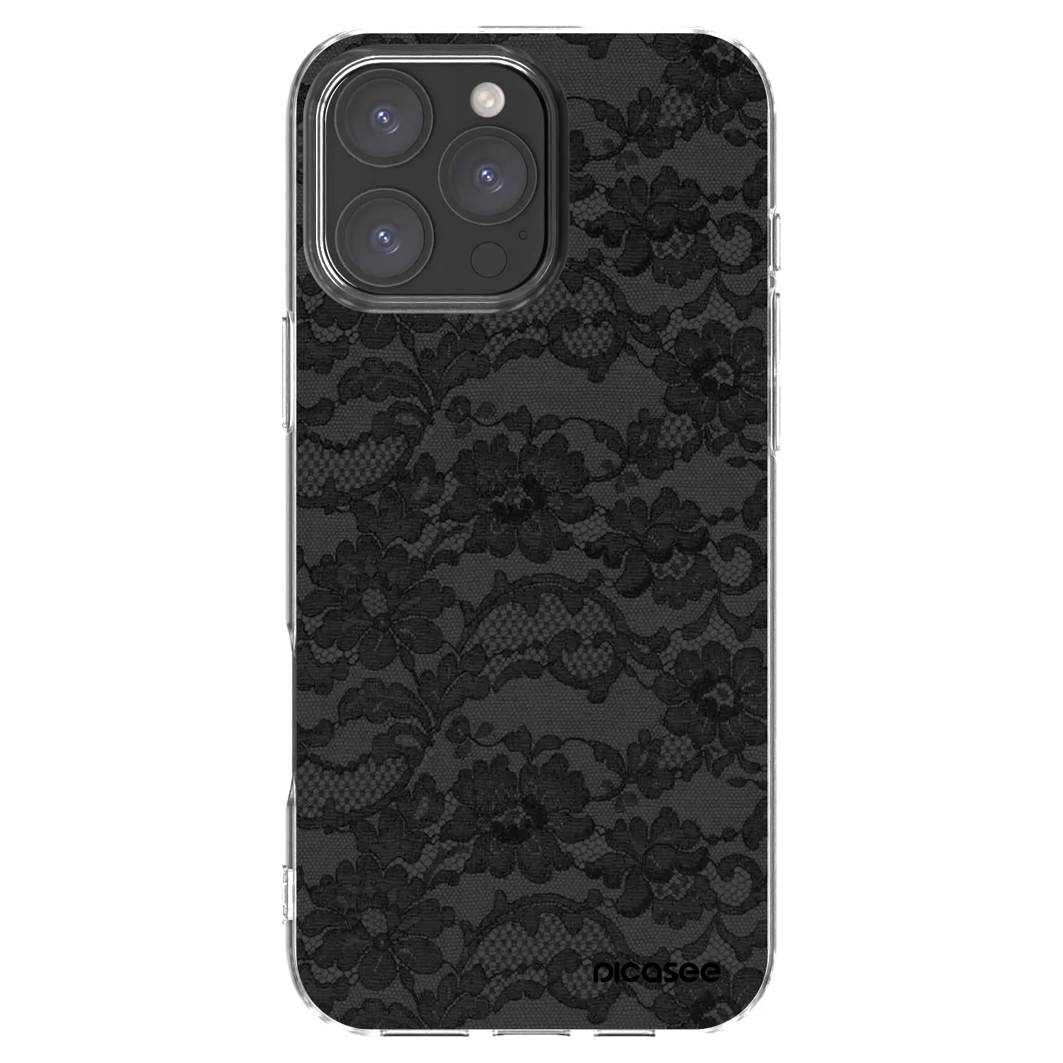 Picasee Apple iPhone 16 Pro Max Hülle - Transparentes Silikon - Dark Elegance