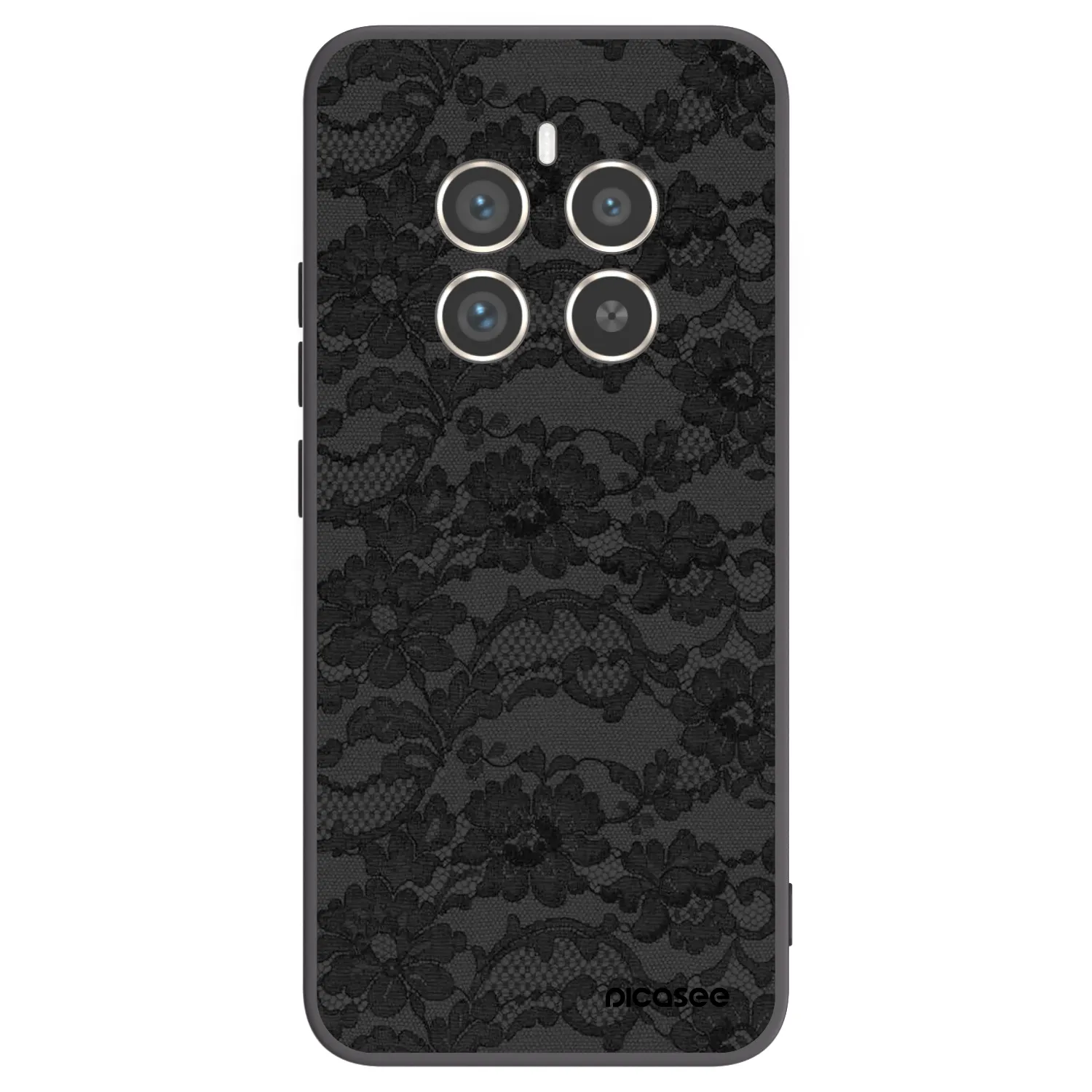 Picasee Realme 12 Pro 5G Hülle - Schwarzes Silikon - Dark Elegance