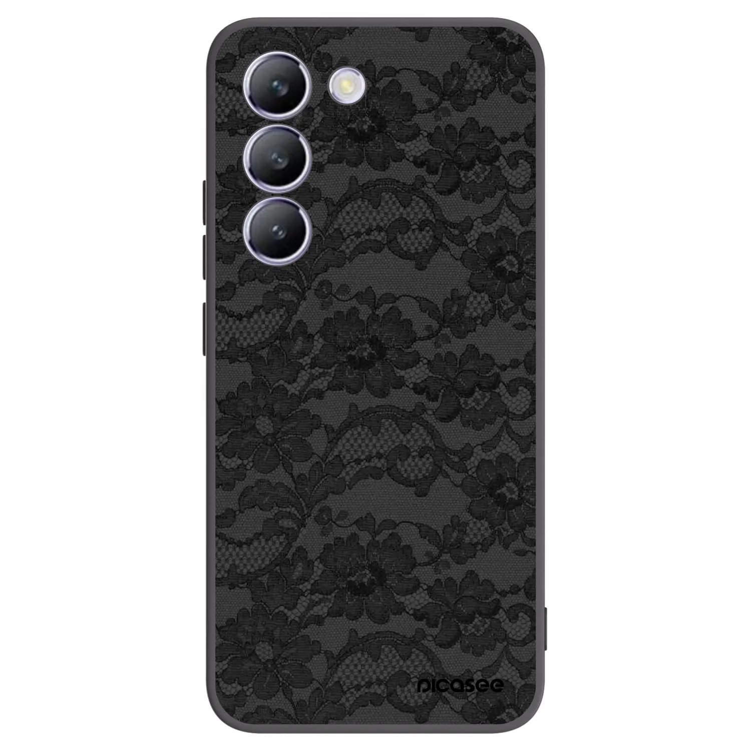 Picasee Vivo V40 SE 5G Hülle - Schwarzes Silikon - Dark Elegance