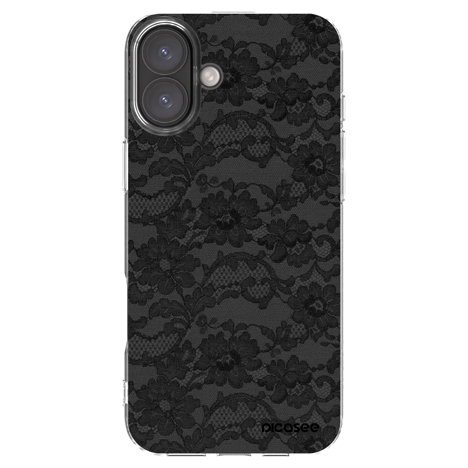 Picasee Apple iPhone 16 Plus Hülle - Transparentes Silikon - Dark Elegance