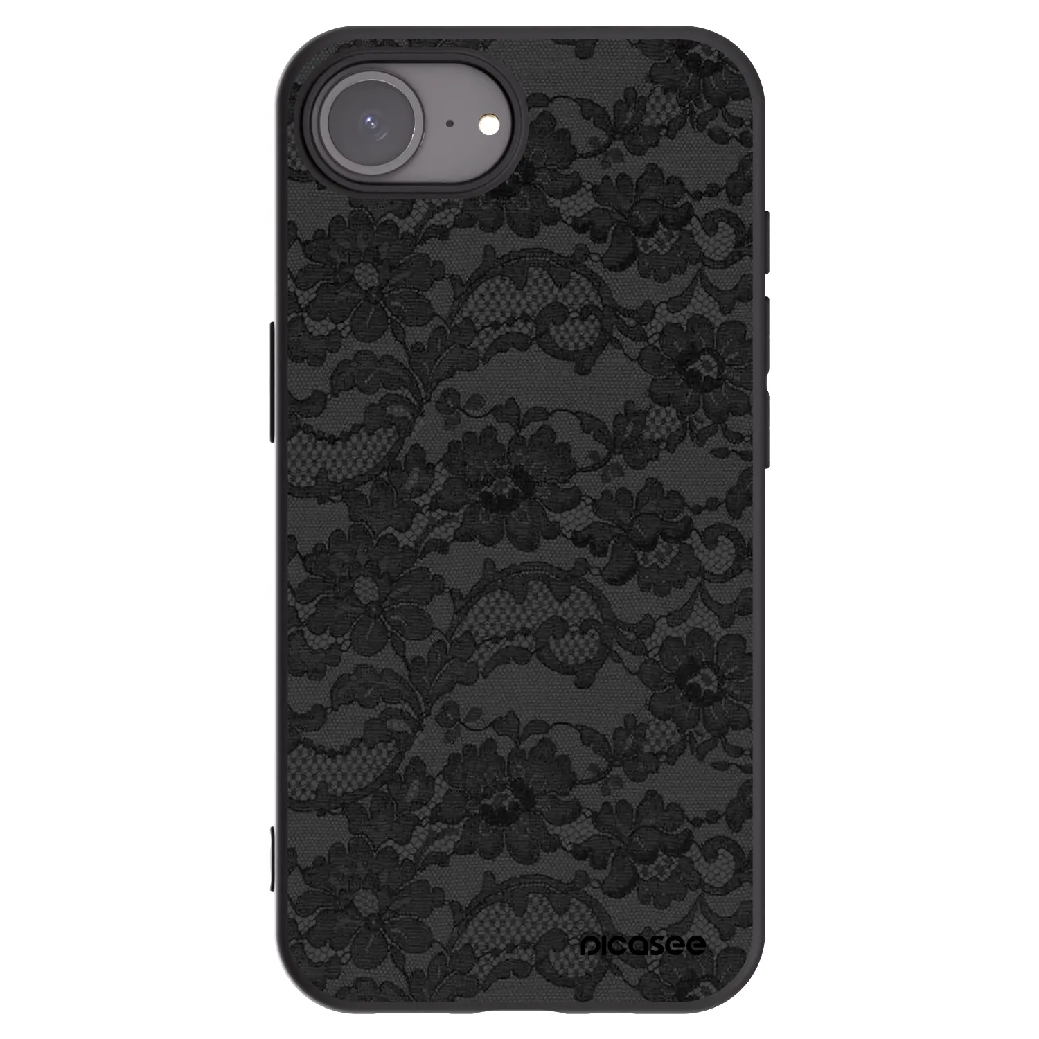 Picasee Apple iPhone 16e Hülle - Schwarzes Silikon - Dark Elegance