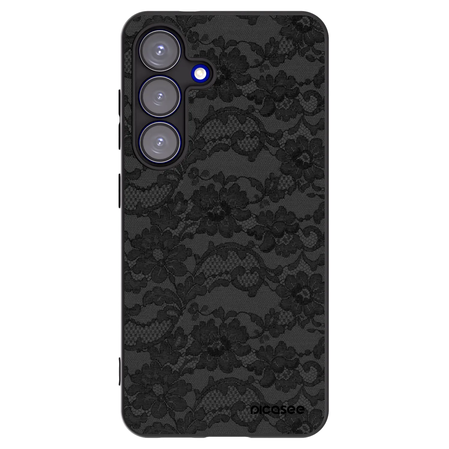 Picasee Samsung Galaxy S25 5G Hülle - Schwarzes Silikon - Dark Elegance