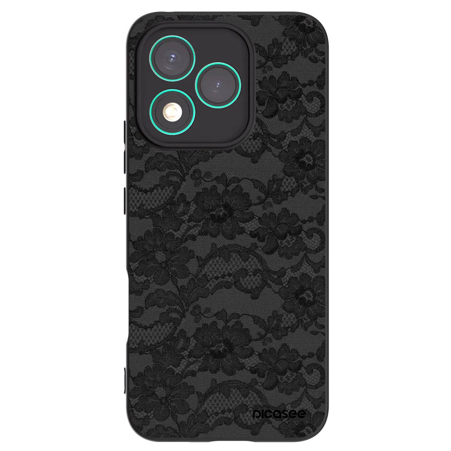 Picasee Honor 400 Lite 5G Hülle - Schwarzes Silikon - Dark Elegance