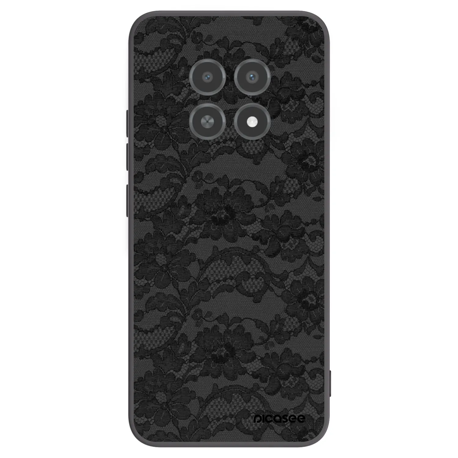 Picasee Realme 12X Hülle - Schwarzes Silikon - Dark Elegance