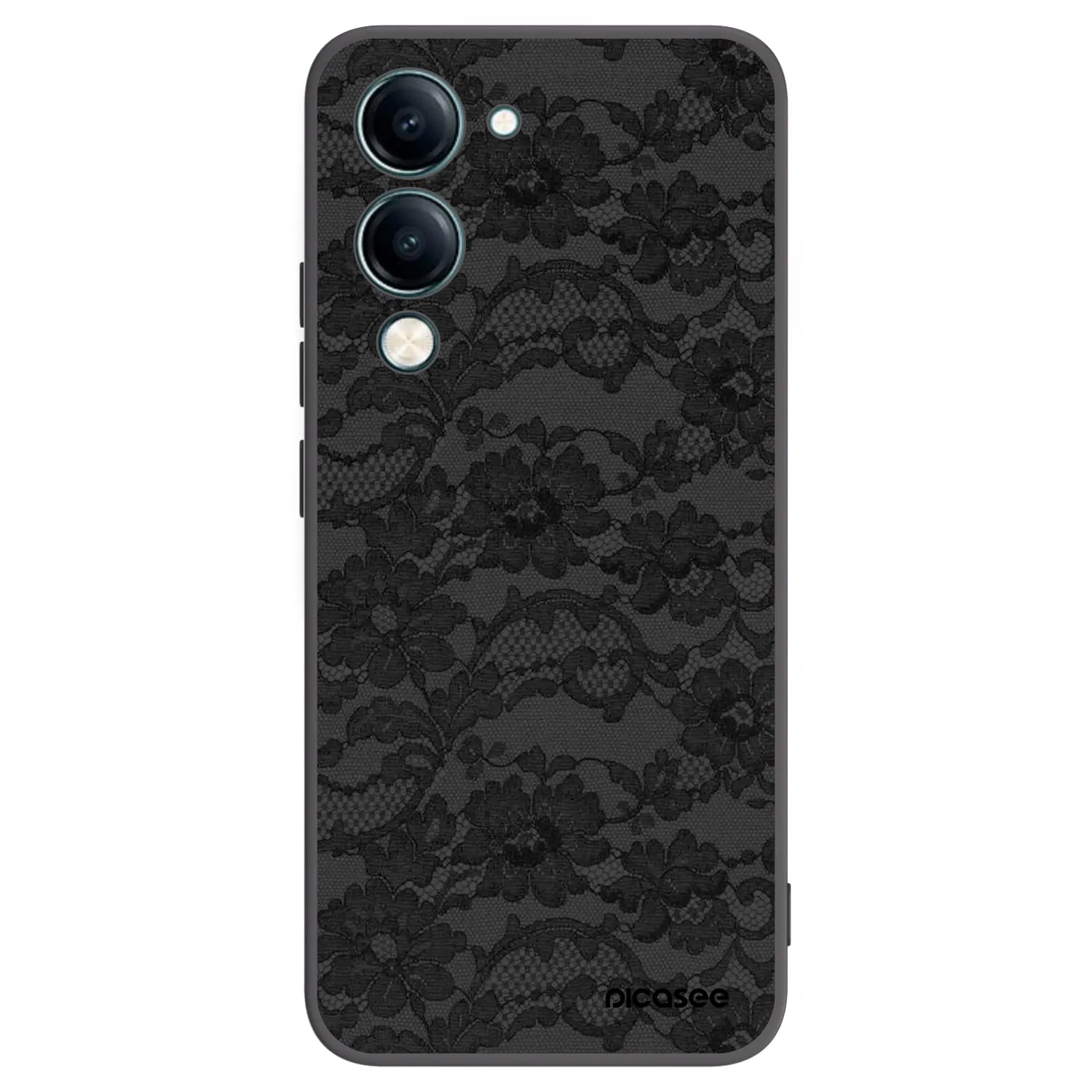 Picasee Vivo Y29s 5G Hülle - Schwarzes Silikon - Dark Elegance