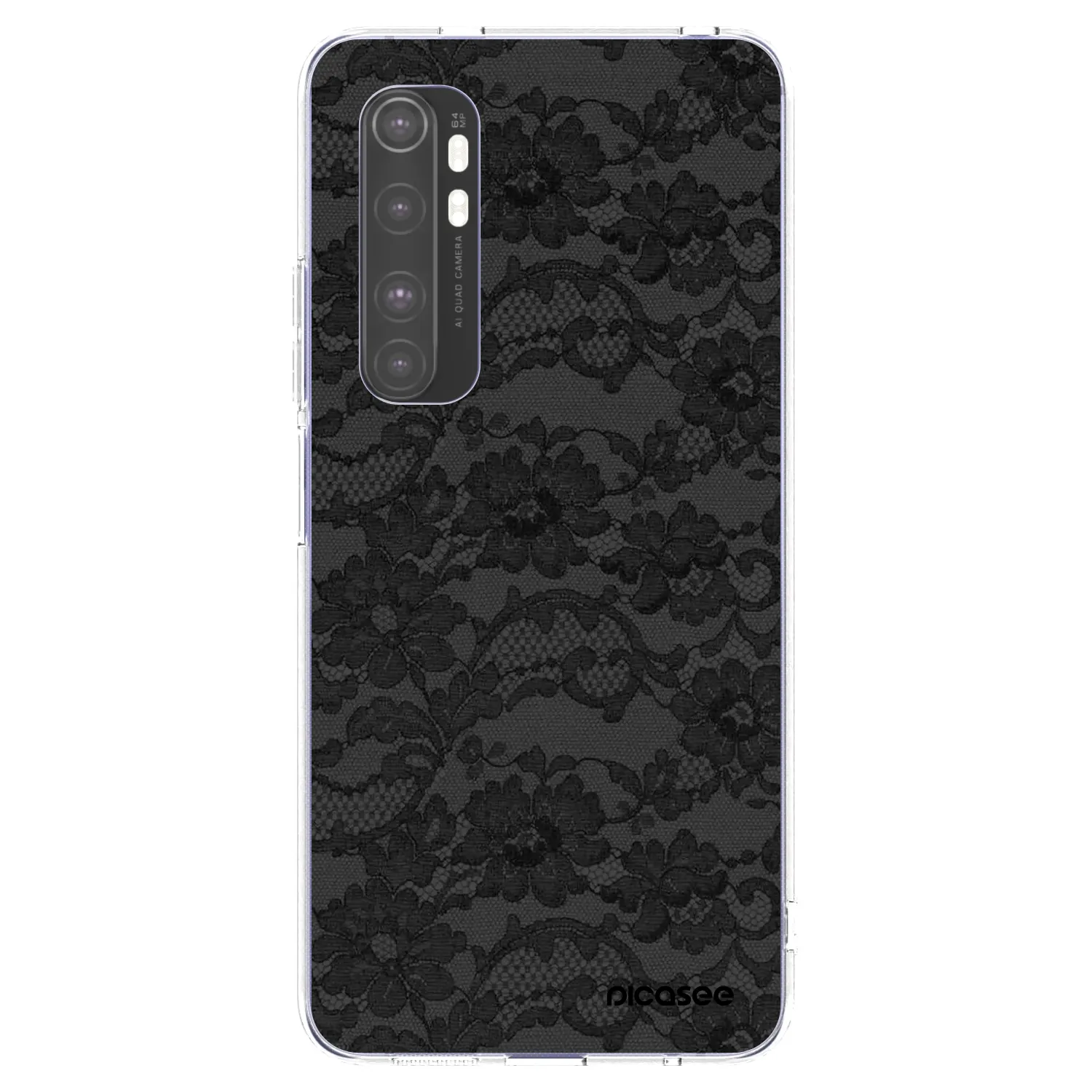 Picasee Xiaomi Mi Note 10 Lite Hülle - Transparentes Silikon - Dark Elegance