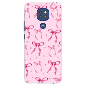 Picasee Motorola Moto G9 Play Hülle - Transparentes Silikon - Bow Aesthetic
