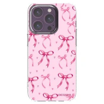 Picasee Apple iPhone 14 Pro Hülle - Transparentes Silikon - Bow Aesthetic