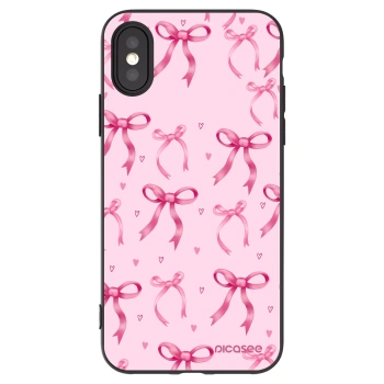 Picasee Apple iPhone X/XS Hülle - Schwarzes Silikon - Bow Aesthetic