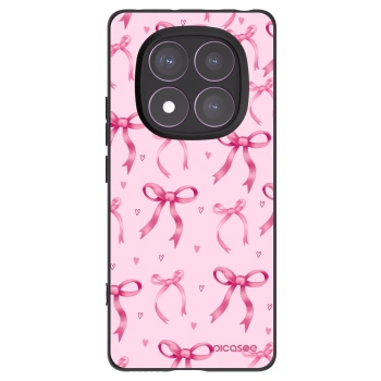 Picasee Xiaomi Redmi Note 14 Pro 4G Hülle - Schwarzes Silikon - Bow Aesthetic