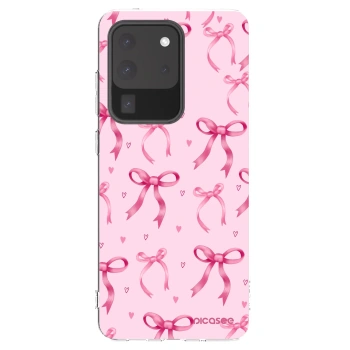 Picasee Samsung Galaxy S20 Ultra 5G G988F Hülle - Transparentes Silikon - Bow Aesthetic