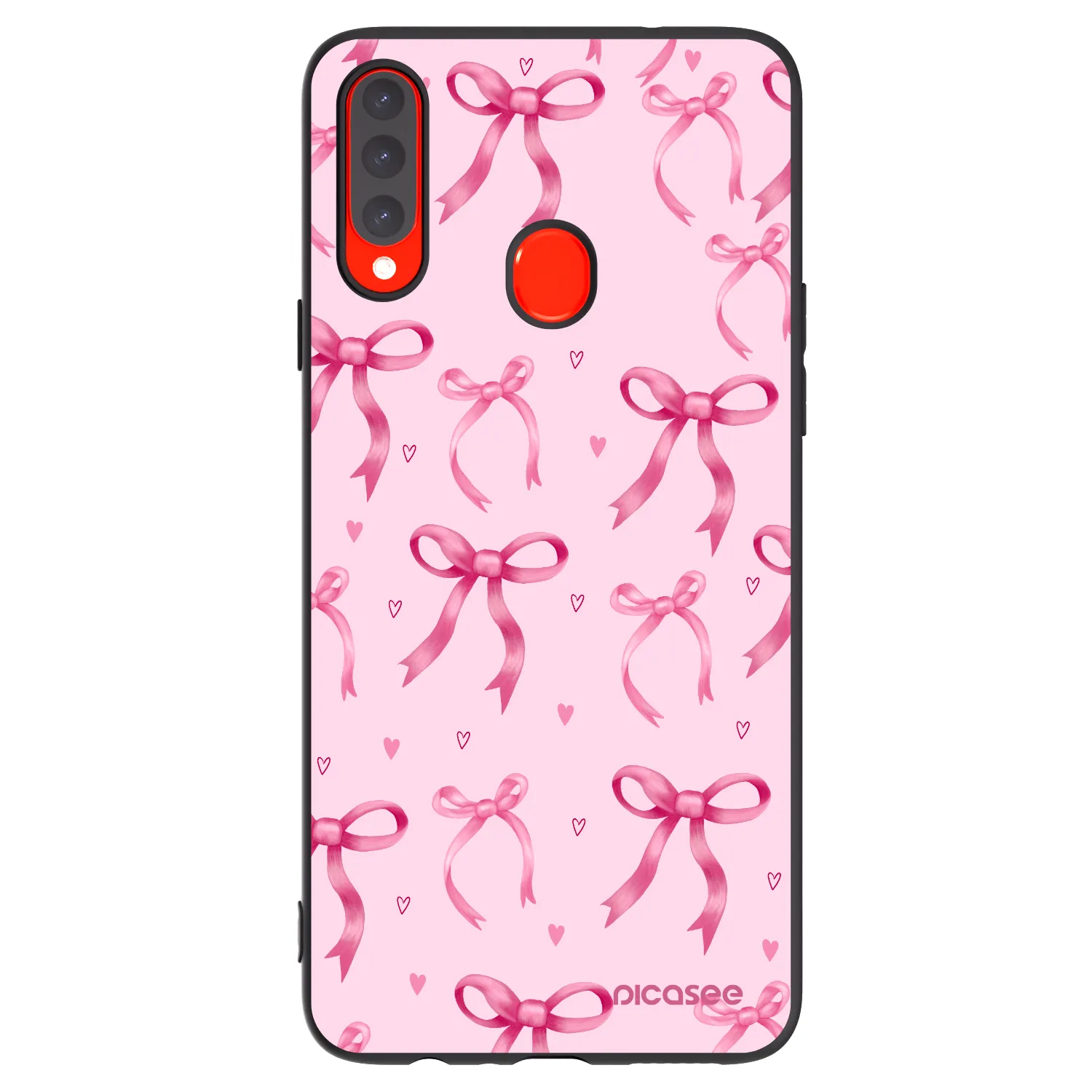 Picasee Samsung Galaxy A20s Hülle - Schwarzes Silikon - Bow Aesthetic