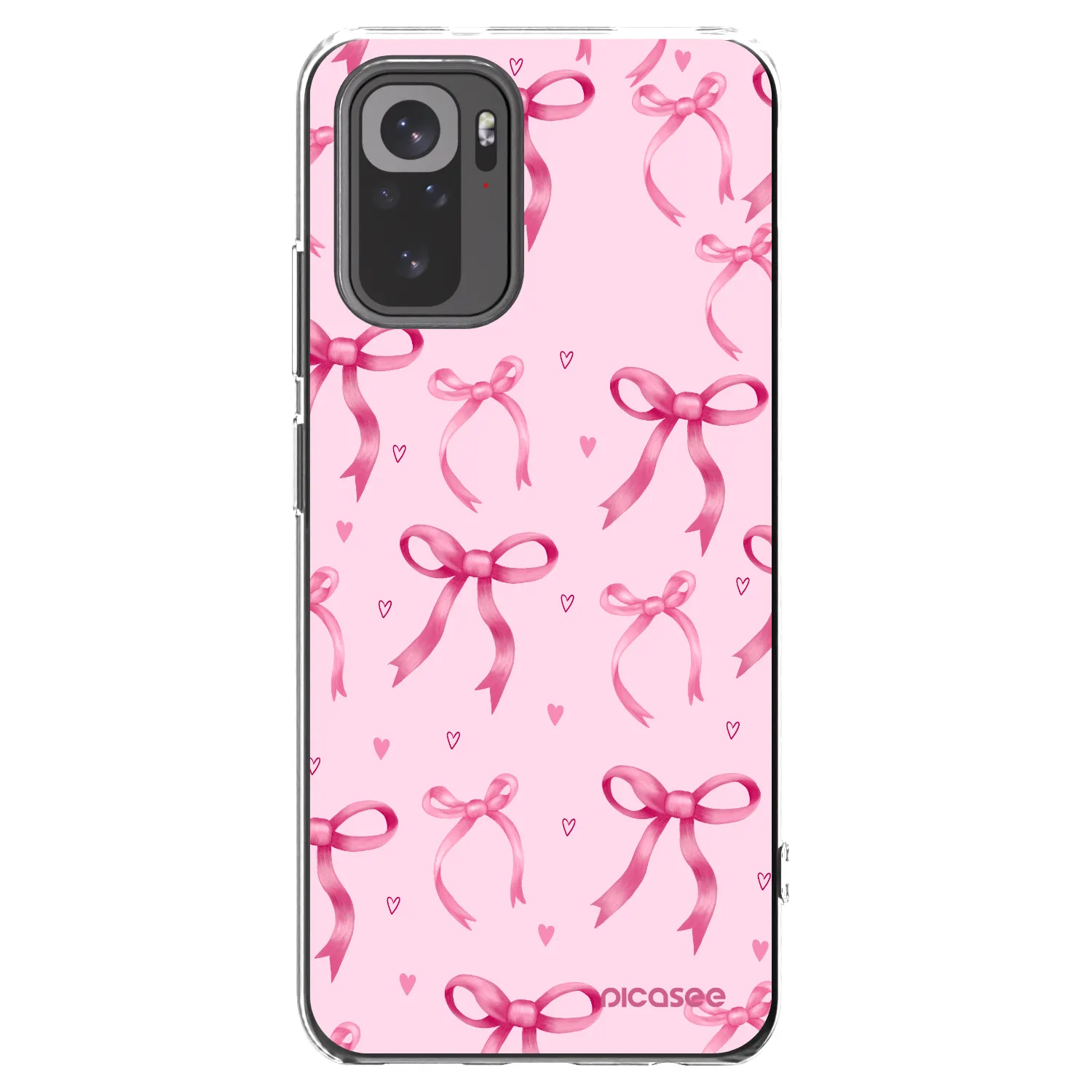 Picasee Xiaomi Redmi Note 10 Hülle - Transparentes Silikon - Bow Aesthetic