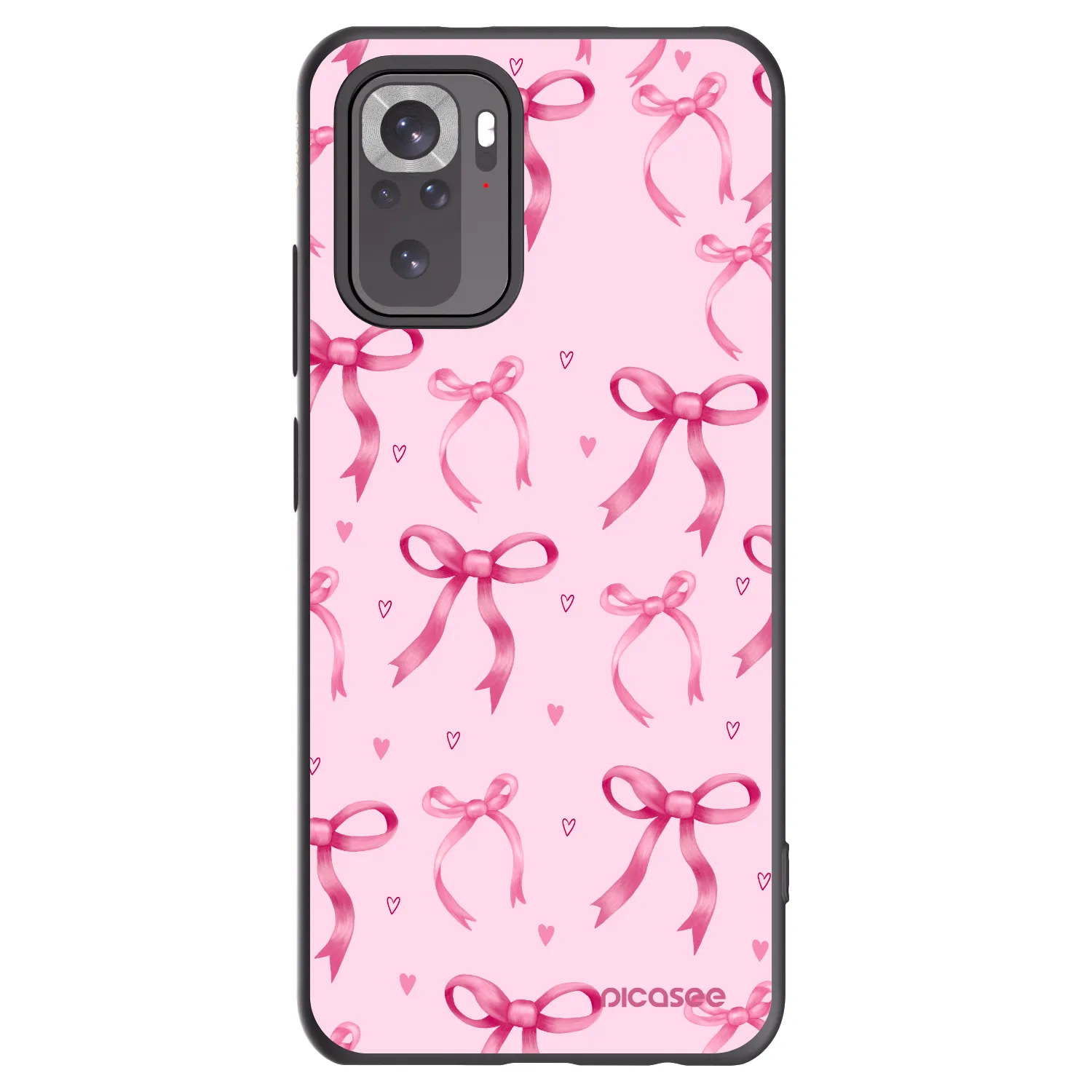 Picasee Xiaomi Redmi Note 10 Hülle - Schwarzes Silikon - Bow Aesthetic