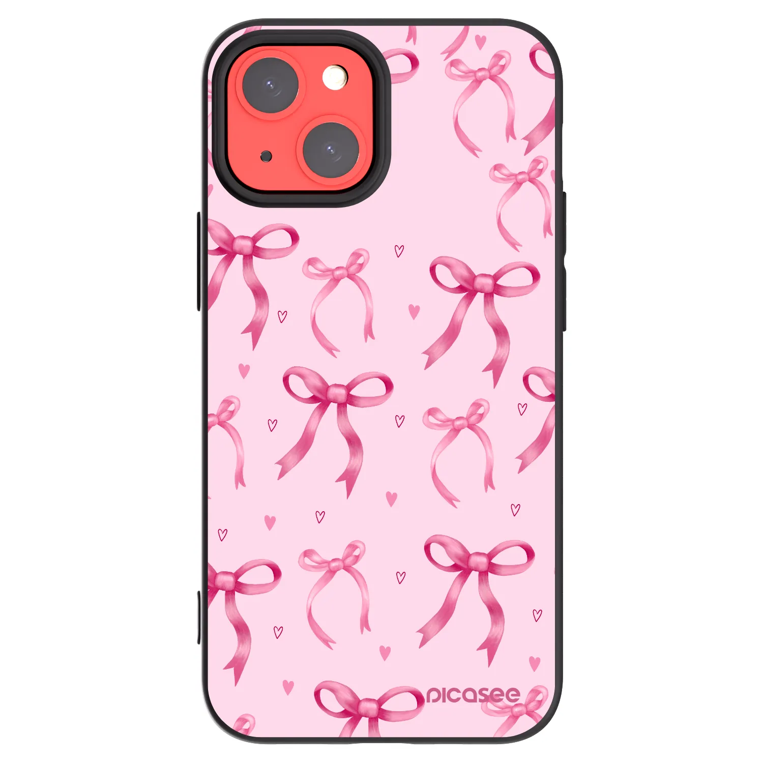 Picasee Apple iPhone 13 mini Hülle - Schwarzes Silikon - Bow Aesthetic