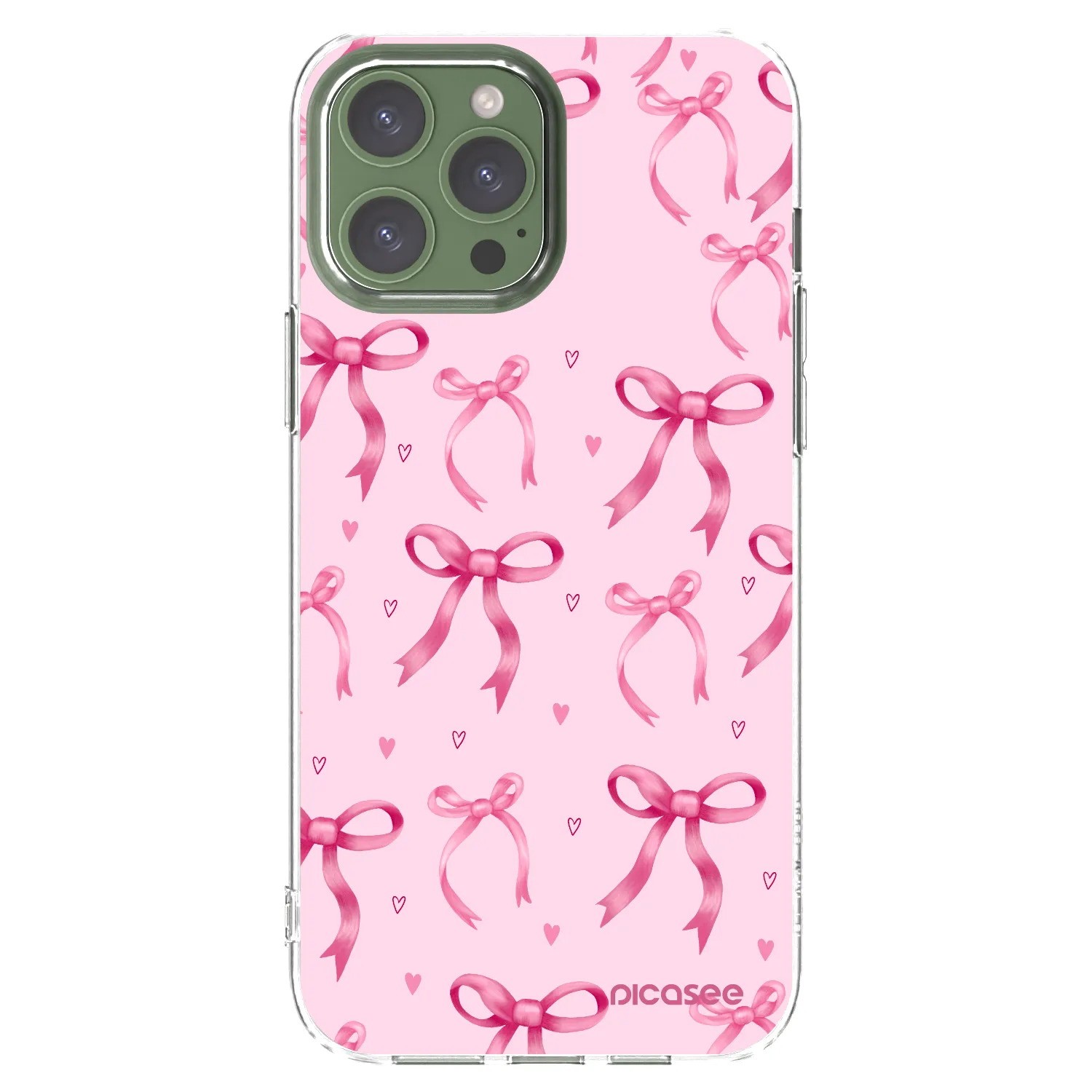 Picasee Apple iPhone 13 Pro Max Hülle - Transparentes Silikon - Bow Aesthetic