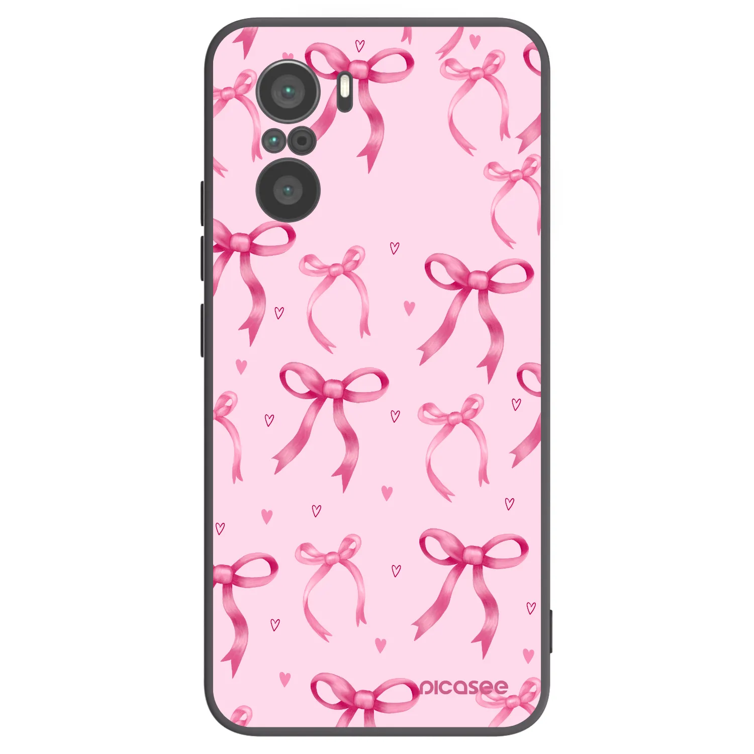 Picasee Xiaomi Poco F3 Hülle - Schwarzes Silikon - Bow Aesthetic