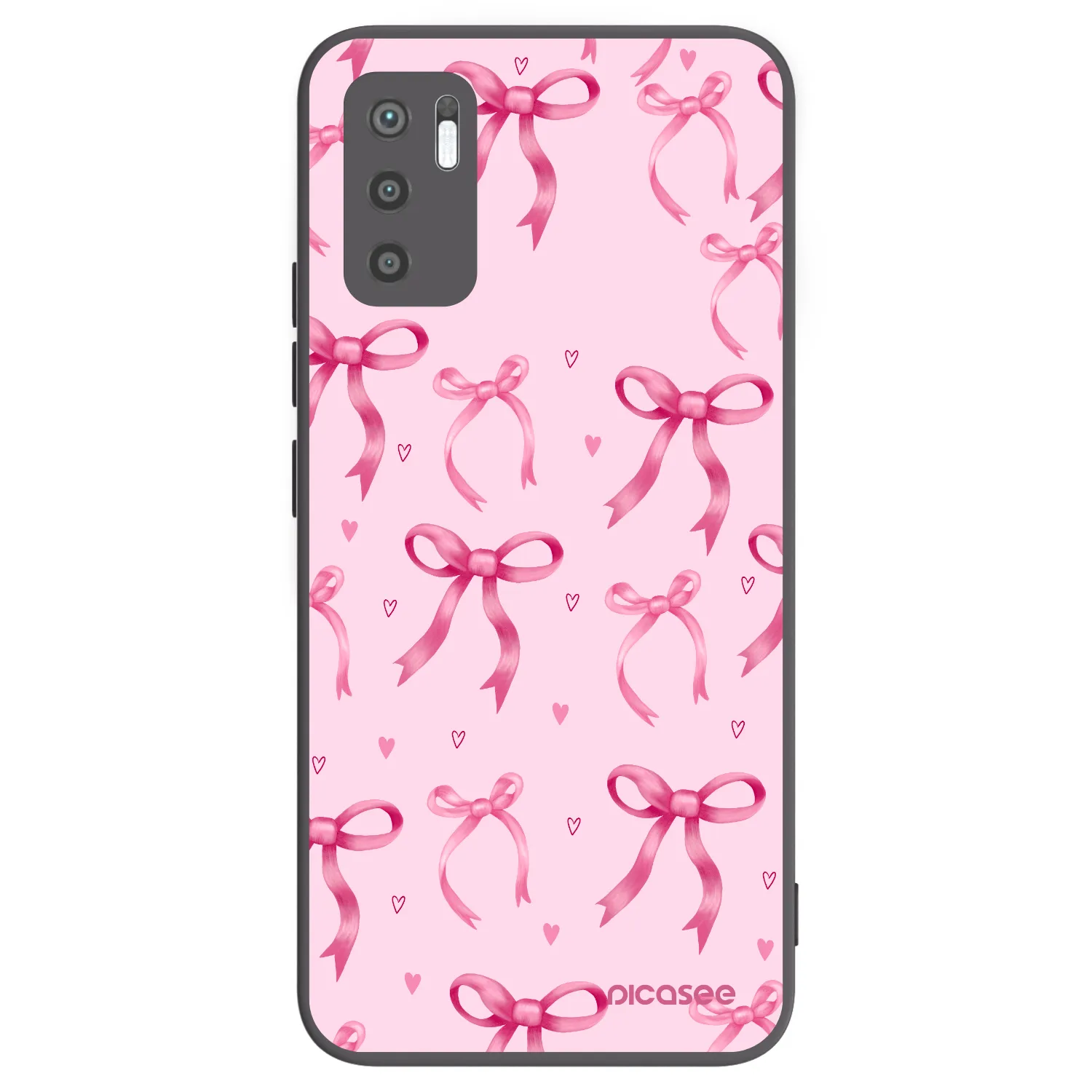 Picasee Xiaomi Redmi Note 10 5G Hülle - Schwarzes Silikon - Bow Aesthetic