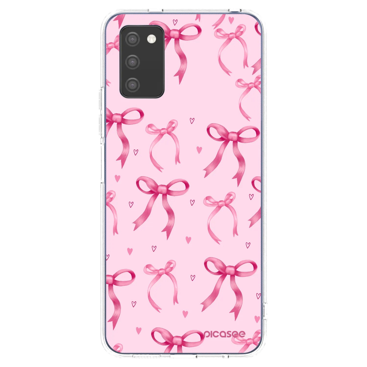 Picasee Samsung Galaxy A02s A025G Hülle - Transparentes Silikon - Bow Aesthetic
