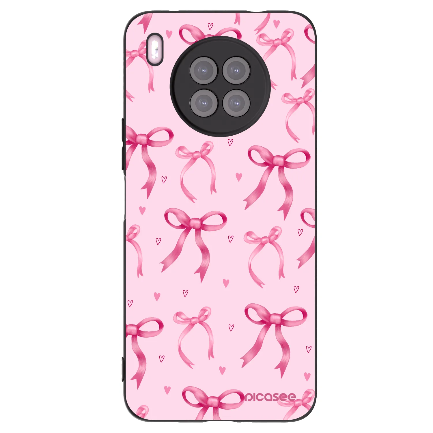 Picasee Huawei Nova 8i Hülle - Schwarzes Silikon - Bow Aesthetic