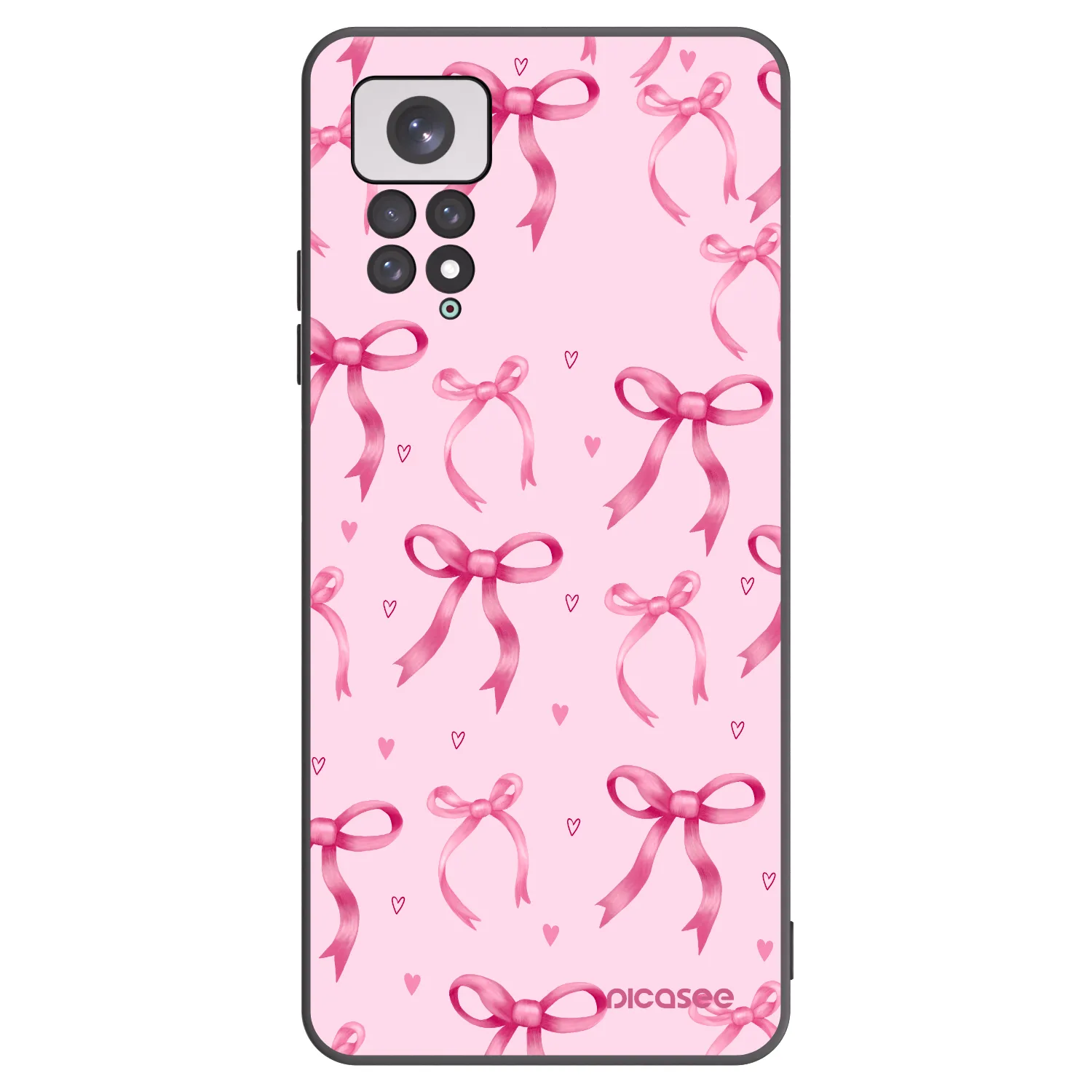 Picasee Xiaomi Redmi Note 11 Hülle - Schwarzes Silikon - Bow Aesthetic