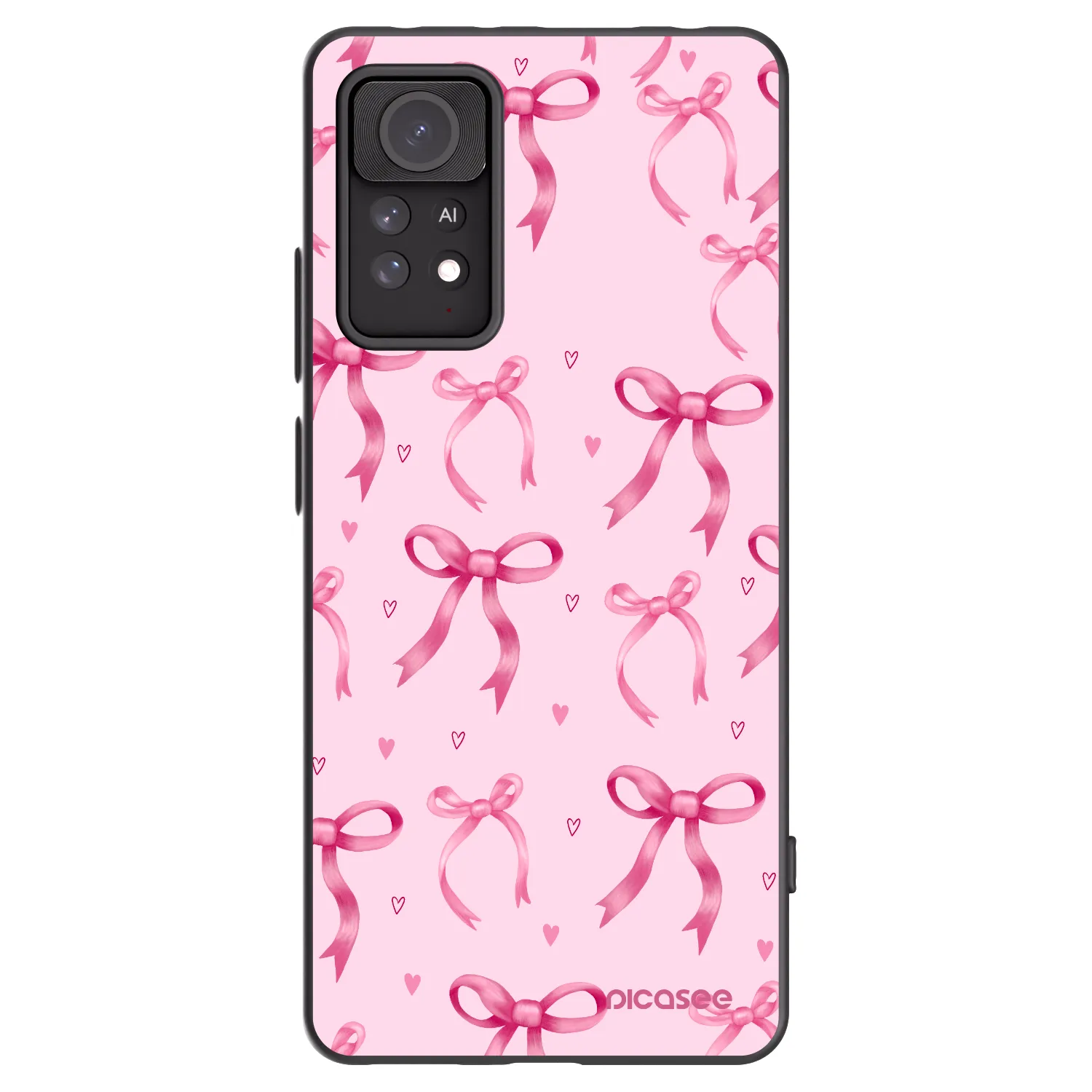 Picasee Xiaomi Redmi Note 11 Pro 5G Hülle - Schwarzes Silikon - Bow Aesthetic