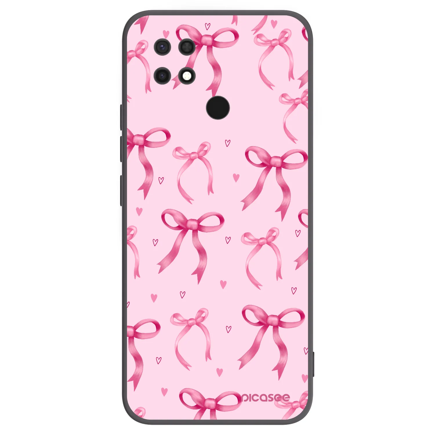 Picasee Xiaomi Redmi 10C Hülle - Schwarzes Silikon - Bow Aesthetic