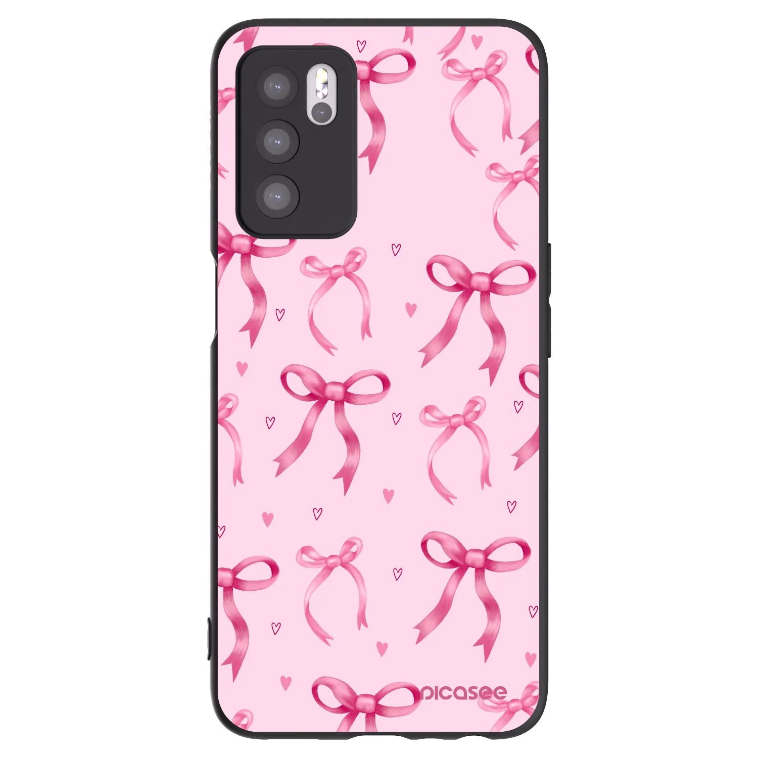 Picasee OPPO A16 Hülle - Schwarzes Silikon - Bow Aesthetic