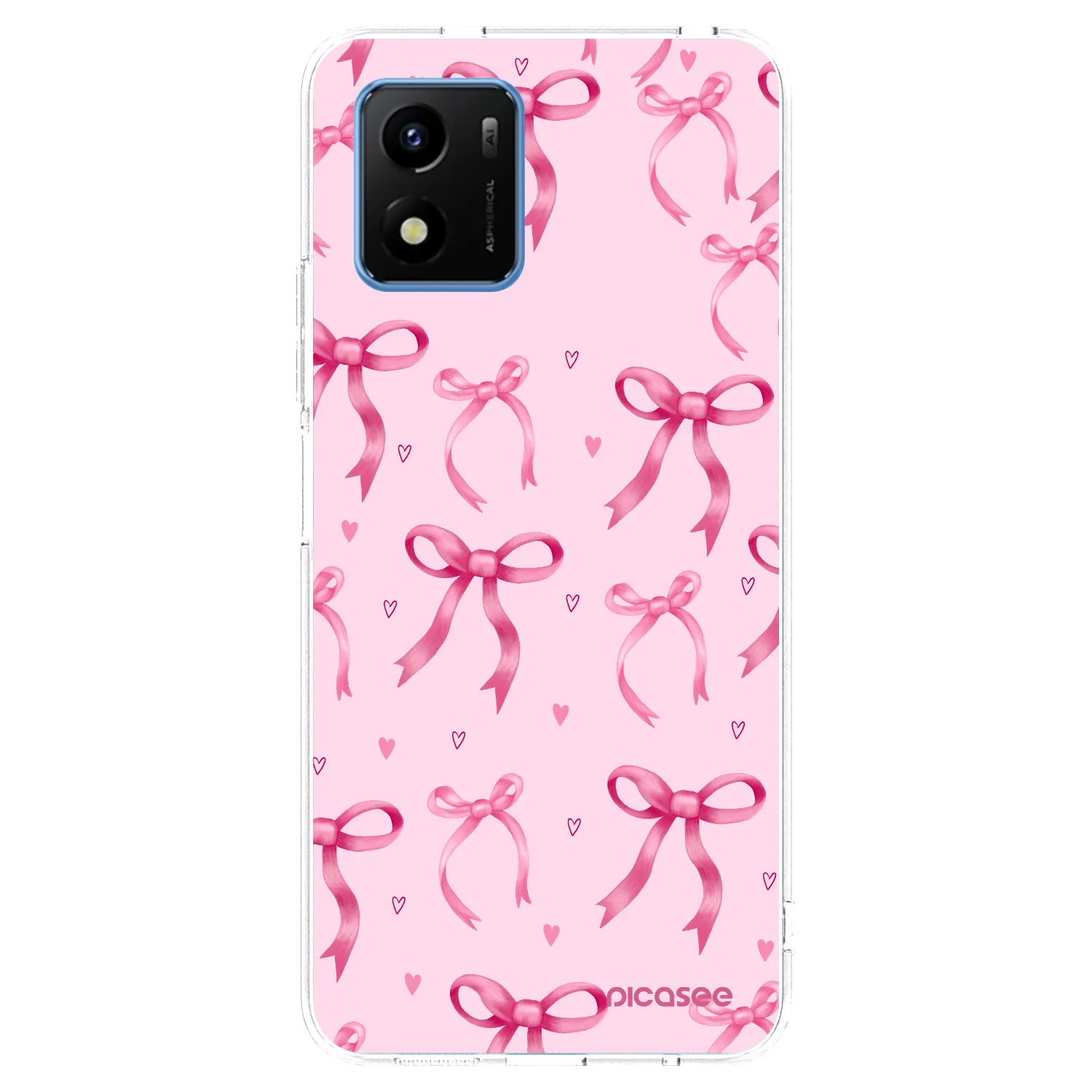 Picasee Vivo Y01 Hülle - Transparentes Silikon - Bow Aesthetic