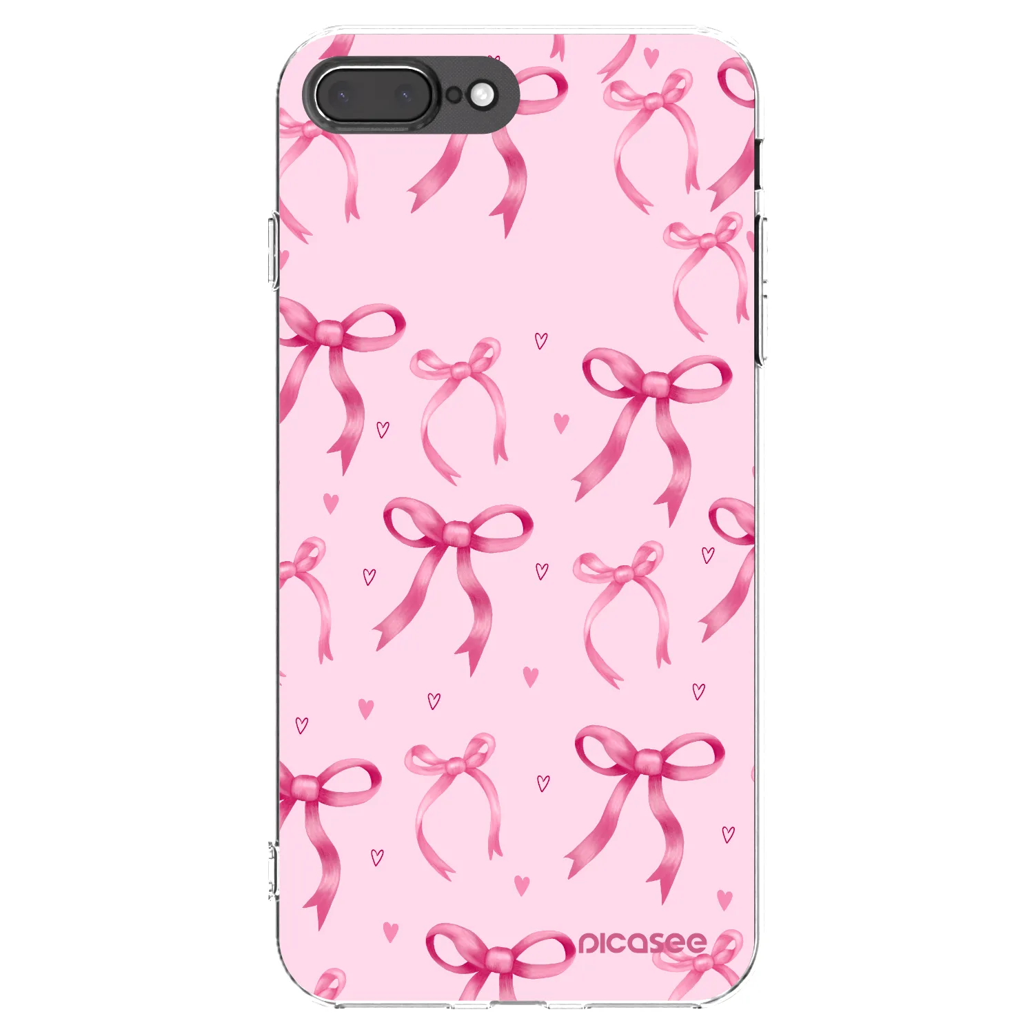 Picasee Apple iPhone 8 Plus Hülle - Transparentes Silikon - Bow Aesthetic
