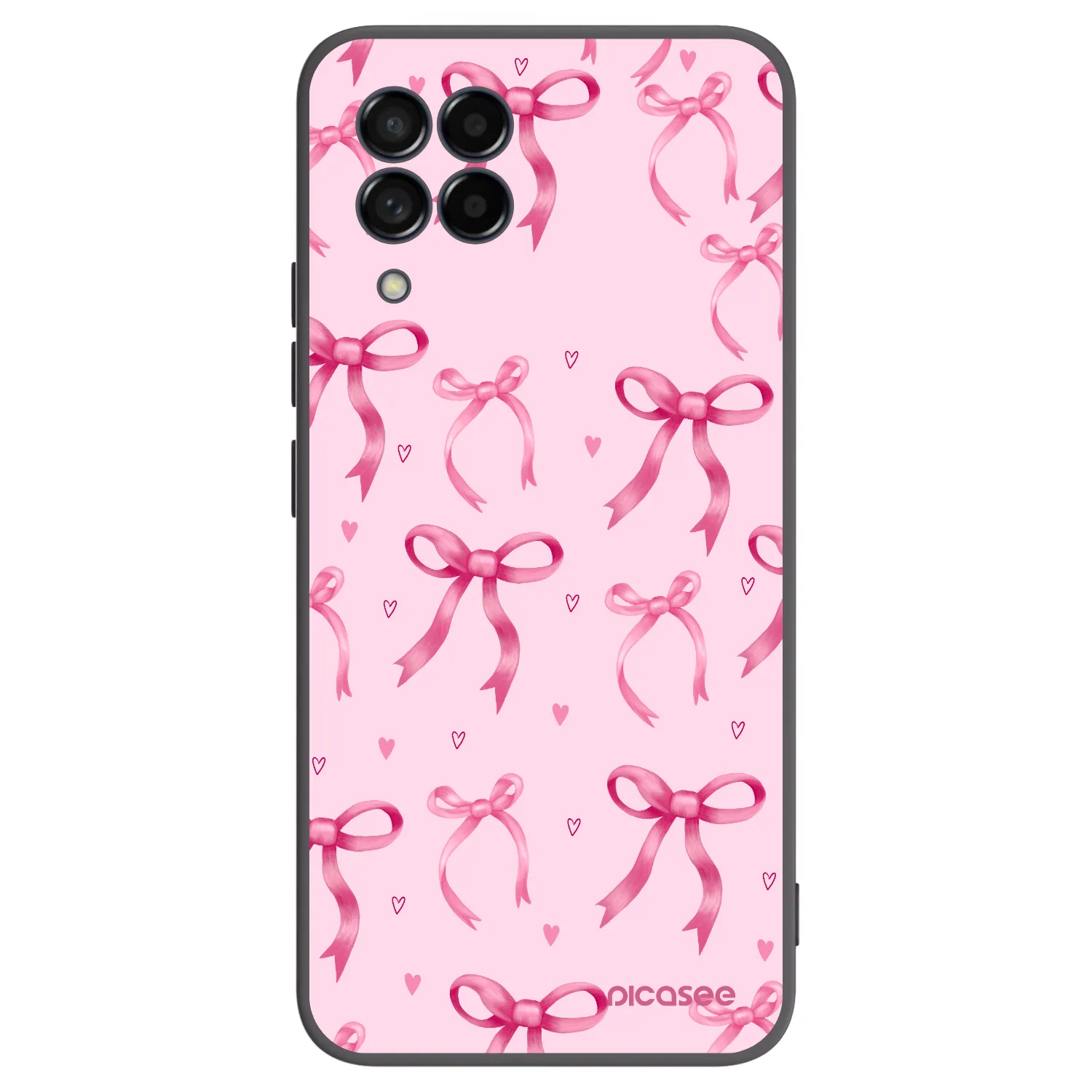 Picasee Samsung Galaxy M53 5G Hülle - Schwarzes Silikon - Bow Aesthetic
