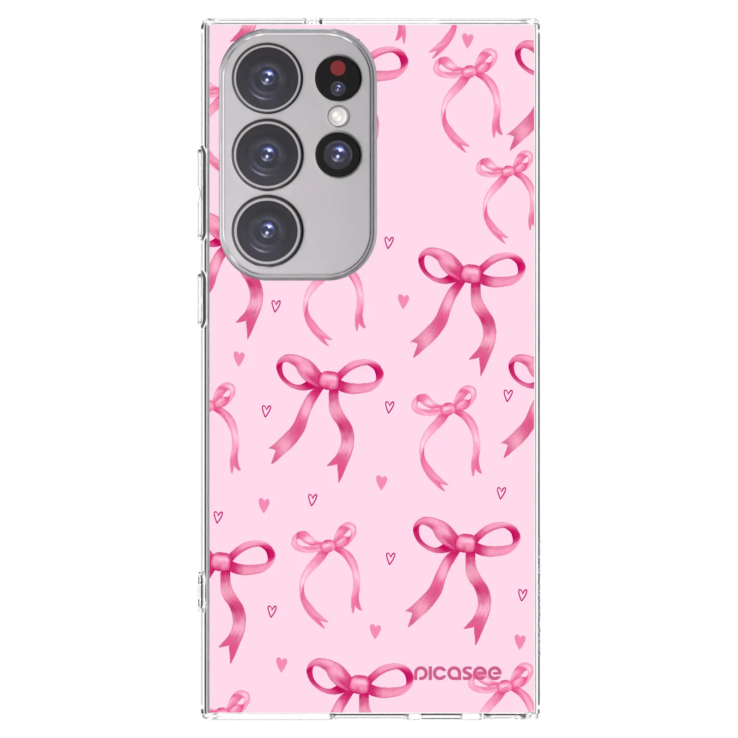 Picasee Samsung Galaxy S23 Ultra 5G Hülle - Transparentes Silikon - Bow Aesthetic