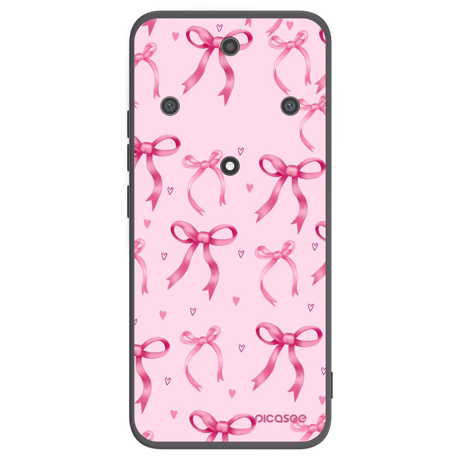 Picasee Honor Magic5 Lite 5G Hülle - Schwarzes Silikon - Bow Aesthetic