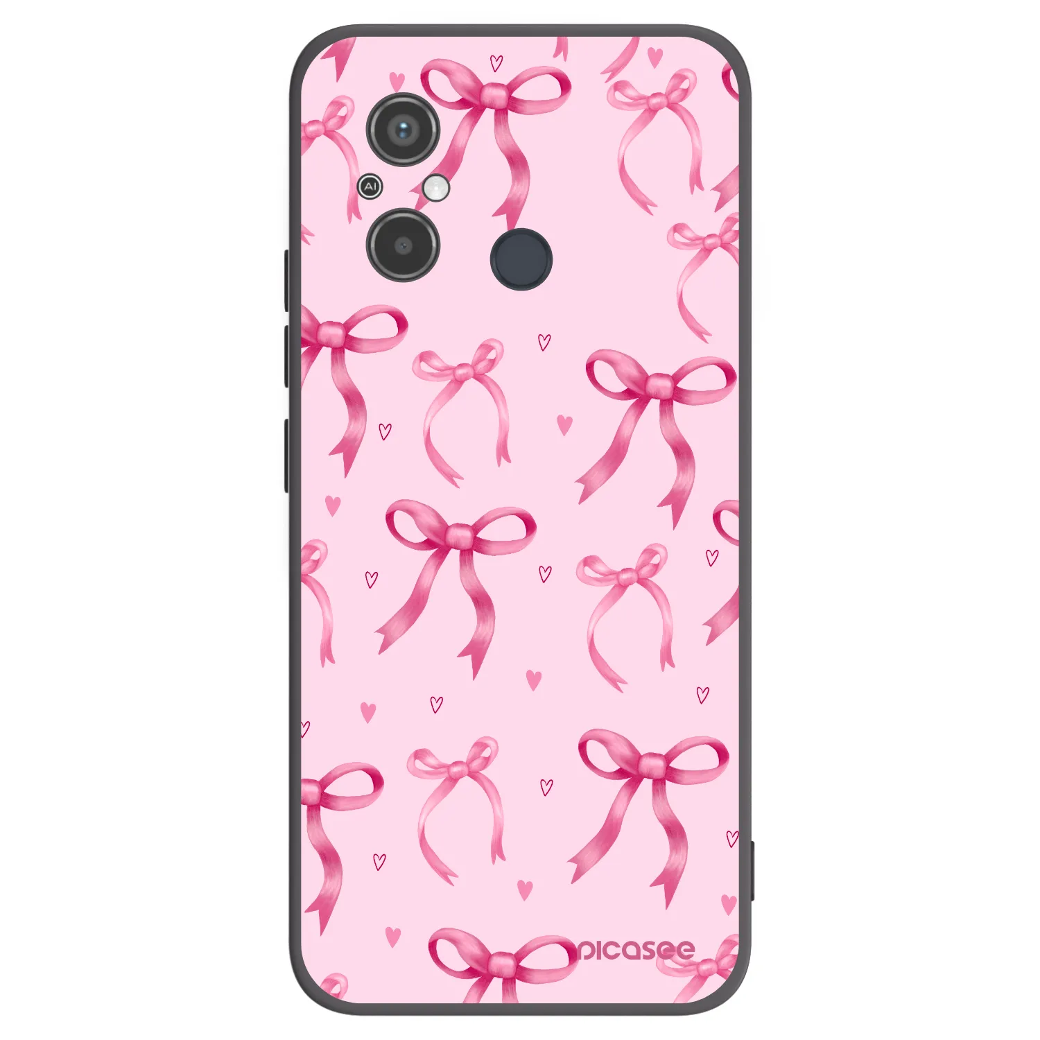 Picasee Xiaomi Redmi 12C Hülle - Schwarzes Silikon - Bow Aesthetic