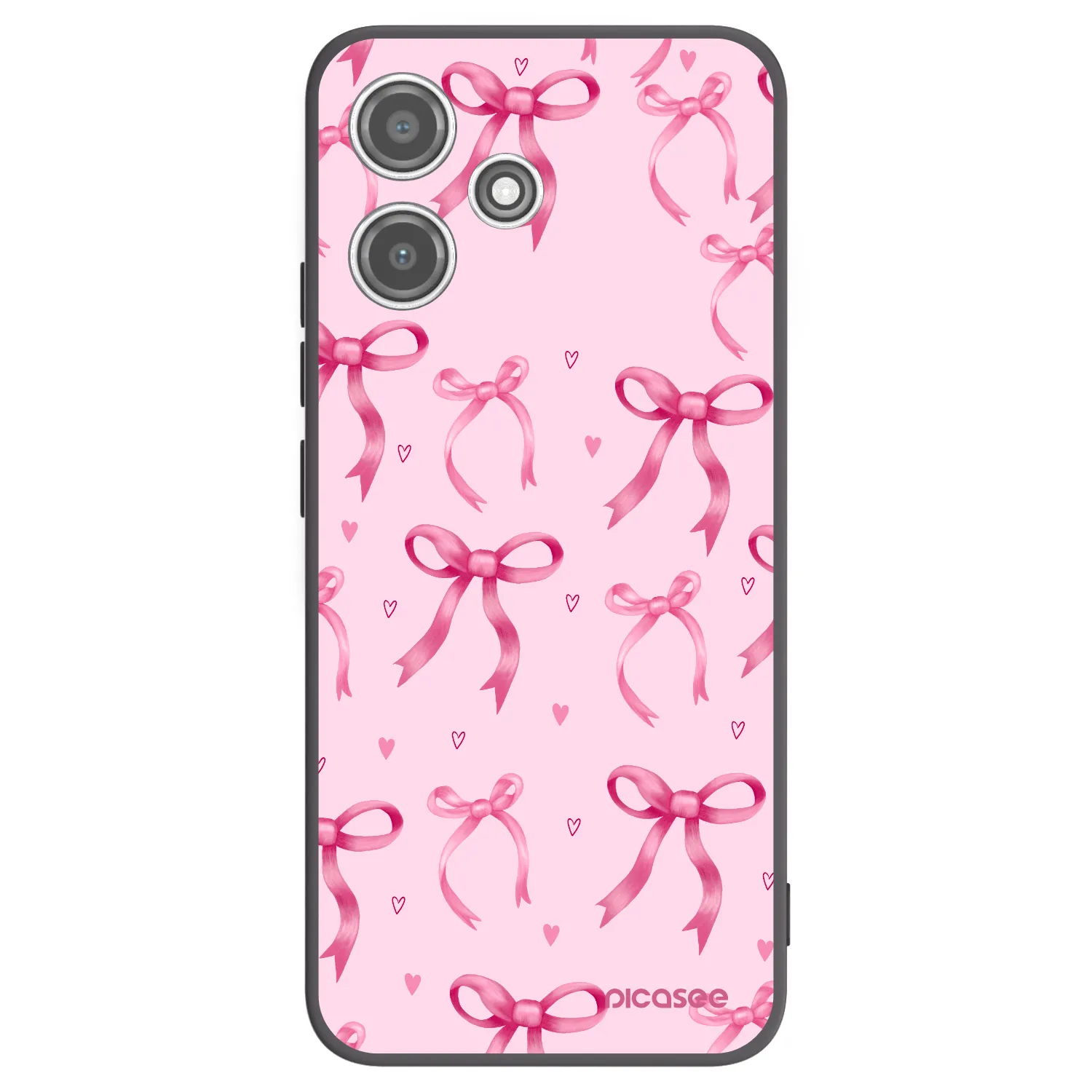 Picasee Xiaomi Redmi 12 5G Hülle - Schwarzes Silikon - Bow Aesthetic