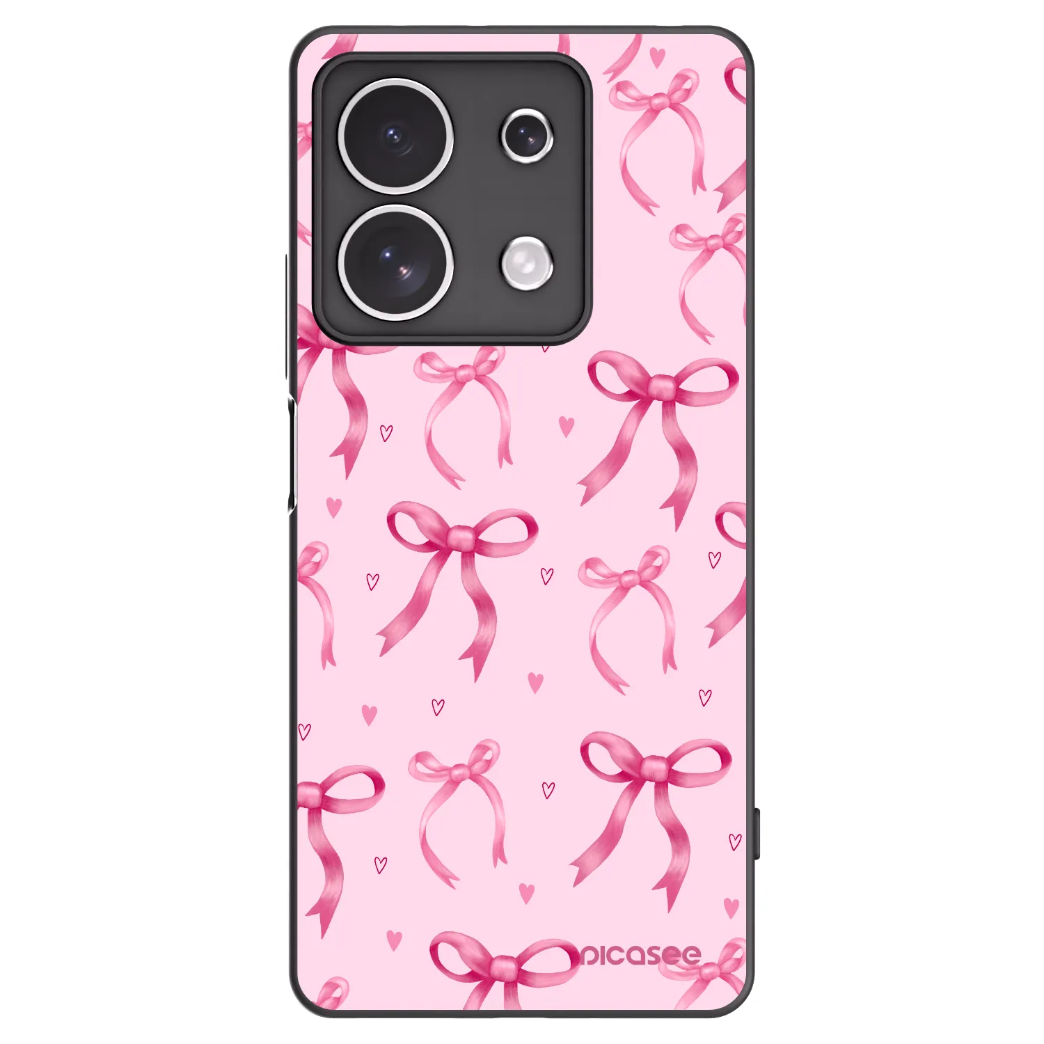 Picasee Xiaomi Redmi Note 13 4G Hülle - Schwarzes Silikon - Bow Aesthetic